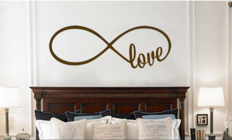 Love Infinity Symbol Bedroom Wall Decal Bedroom Loop With Words ...