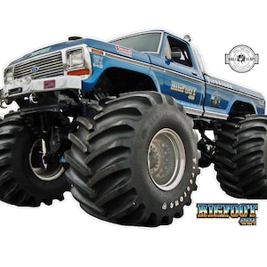 BigFoot 4x4 Monster Truck Decal - BIGFOOT #1, The Original Monster Truck - 12&quot; tall Removable Reusable - Official Wall Slaps Wall Decal