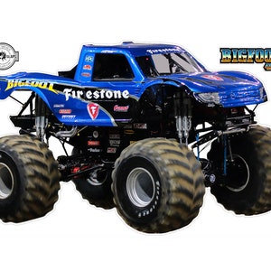 BigFoot 4x4 Monster Truck Decal - BIGFOOT #18, Firestone BIGFOOT - 12&quot; tall Removable Reusable - Official Wall Slaps Wall Decal