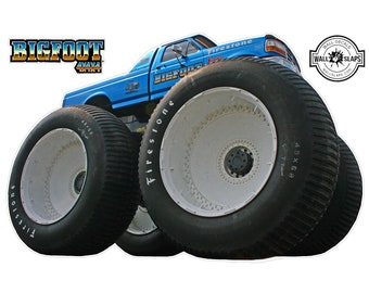 BigFoot 4x4 Monster Truck Decal - BIGFOOT #5, World's Tallest and Widest Pickup Truck - 12" tall Removable Reposition-able Wall Decal