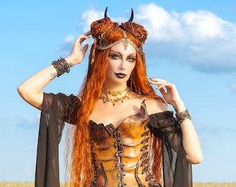 Lace Front Wig, 42-Inch Synthetic Braided Fantasy Cosplay Wig