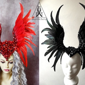 Phoenix wings headpiece ,  feather gothic headpiece, wings, cosplay wings, costume wings