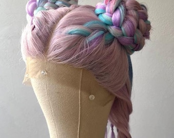 Multicolored Extra Long Braided Wig - Festival & Cosplay Accessory TO ORDER