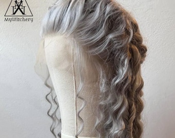 Silver Elf Wig, 24" Braided Lace Front Wig for Cosplay