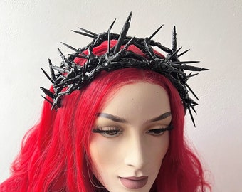 Gothic Crown of Thorns Headpiece | Wire, PVC, Wood, Metal Spikes