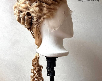 Rococo Marie Antoinette Wig, 18th Century Aristocratic Cosplay Hair, Romantic Baroque Costume Wig for Theatre & Photoshoots