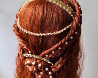 Hand-Braided Extra Long Medieval Renaissance Wig | Fantasy Cosplay  Lace Front Wig for Ren Faire, Fairycore, Rapunzel, Festival Outfit