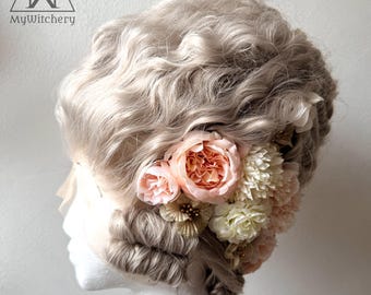 Rococo Wig, 18th Century Aristocratic Hairstyle, Marie Antoinette Costume Wig for Cosplay and Theatre