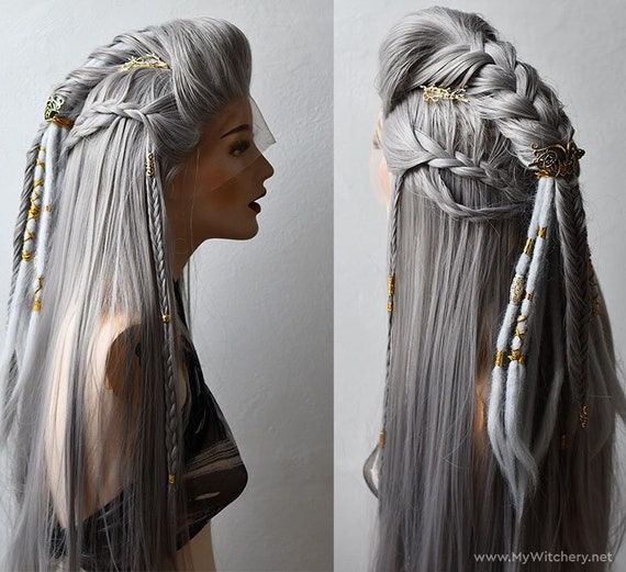 cosplay silver hair jewelry for dreadlocks