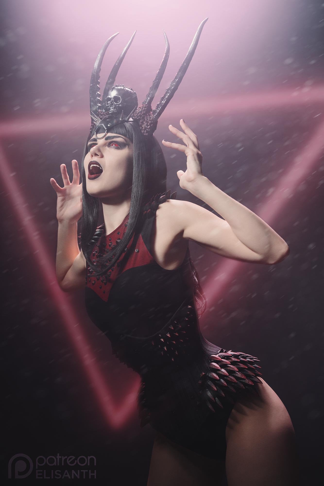 Anubis Gothic Crown with Black Horns Krampus TO ORDER