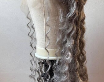 Elf Lacefront Wig, 24-Inch Braided Synthetic Lace Wig for Cosplay