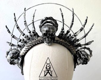 Skull Halloween Crown Gothic Headpiece TO ORDER!