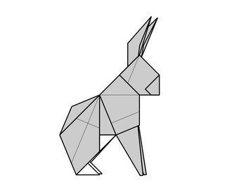 Origami Rabbit - Condensed Diagrams  | PDF Download