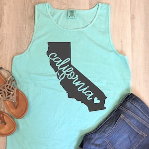 California Comfort Colors Tank Top/ Any State/ Custom