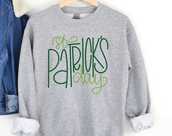 St. Patrick's Day Gildan Sweatshirt, Unisex Sweatshirt. Youth Sweatshirt, Custom Colors, Green Sweatshirt