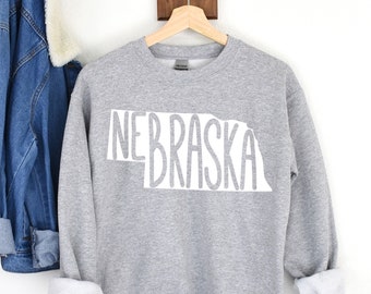 Nebraska Sweatshirt, Gildan Sweatshirt, Custom Colors, Nebraska State, Youth Sweatshirt, Unisex Sweatshirt