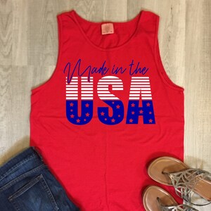 Made in the USA Comfort Colors Tank Top/ 4th of July/ America