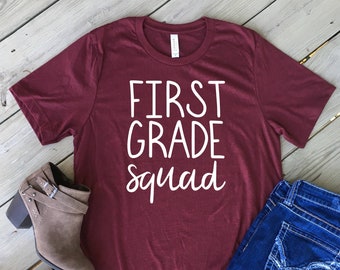Teacher Squad Bella Canvas Shirt/ Any Grade or Subject/ Custom/ Unisex Sizing/ First Grade Squad