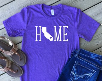 Home State Shirt, Any State, California Home Shirt, Minnesota Home Shirt, Gift Idea, College Shirt, Custom Colors, Bella Canvas