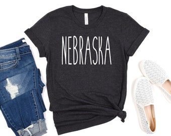 Nebraska Bella Canvas Shirt, Nebraska Tee, Nebraska State, Custom Name, More Colors, Home Shirt