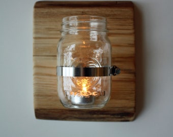 Wall Mounted Mason Jar 3 - Sconce, Candle Holder, Vase or Terrrarium