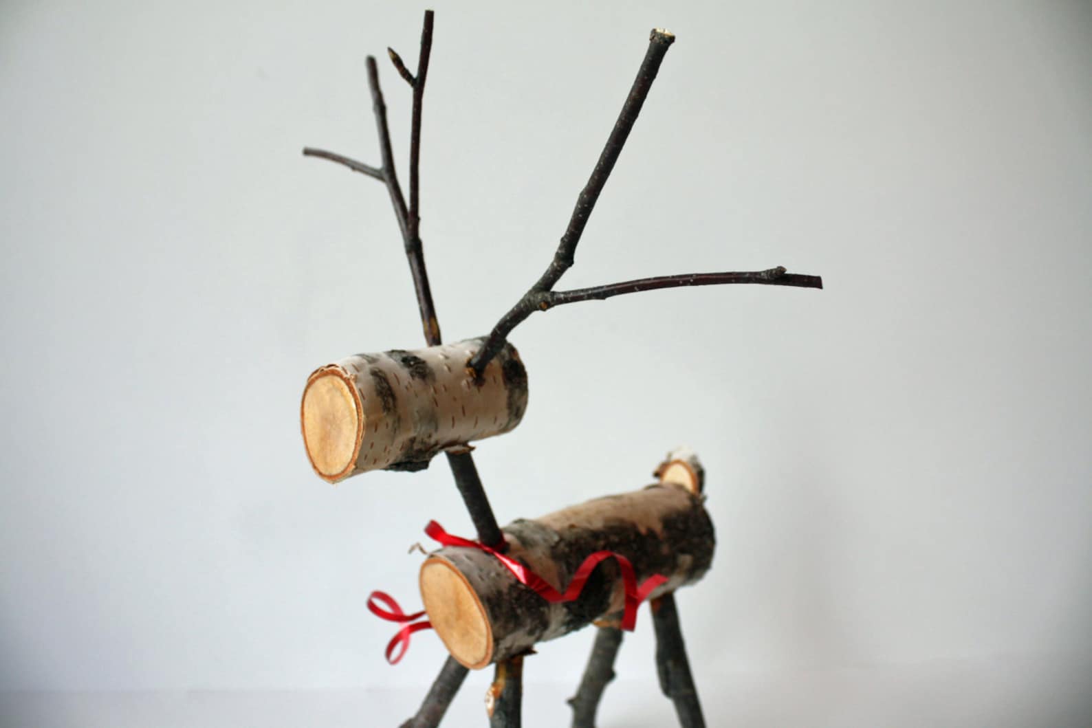 Birch Bark Reindeer Small Using Naturally Fallen Birch Etsy