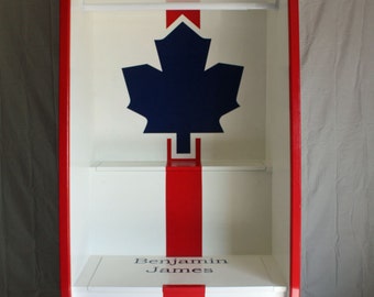 Custom Pine and Maple Personalized Hockey Dressing Room Dresser