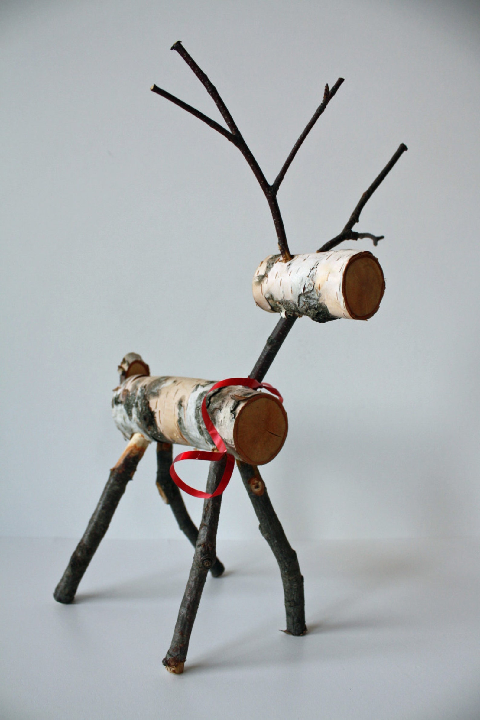 Birch Bark Reindeer Small Using Naturally Fallen Birch Etsy