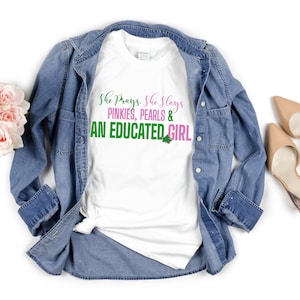 Pinkies & Pearls Educated Girl- T-Shirt Design- Vinyl- Sincerely Posh