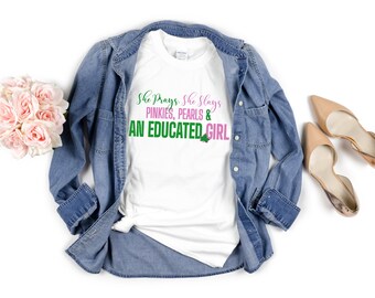 Pinkies & Pearls Educated Girl- T-Shirt Design- Vinyl- Sincerely Posh