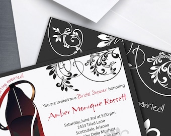 Stiletto Shower Invitation- Bridal Shower Invitation- Printable Bridal Shower Invitation- Bachelorette Party Invitations