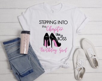 Stepping Into This Chapter Birthday- SVG DTF Cut File, Cricut, Silhouette, Digital File, Birthday, Vector, Png, Jpg, Eps