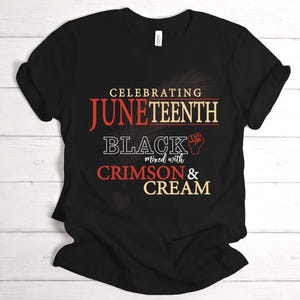 Juneteenth - Czarny zmieszany z karminowym i kremowym - SVG Plik do cięcia Cricut Silhouette Plik cyfrowy Delta Vector Png Jpg