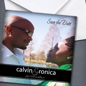 Photo Save The Dates- Magnet Back Available - FREE SHIPPING - Diva Impression