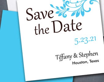 Elegant Save The Date- FREE SHIPPING- Diva Impression