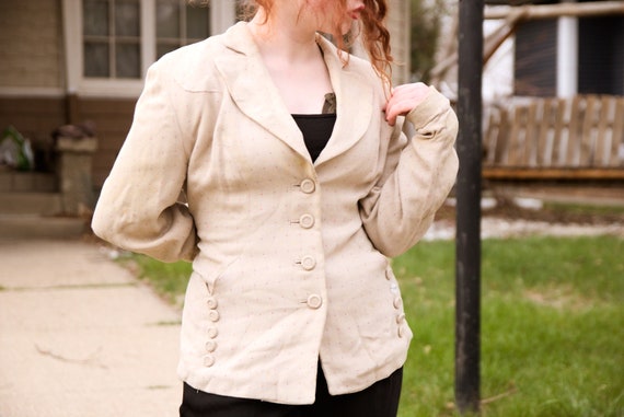1940s Tan Suit Jacket - image 1