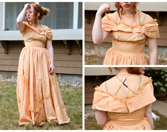 Peachy 1940s Formal/Prom Dress