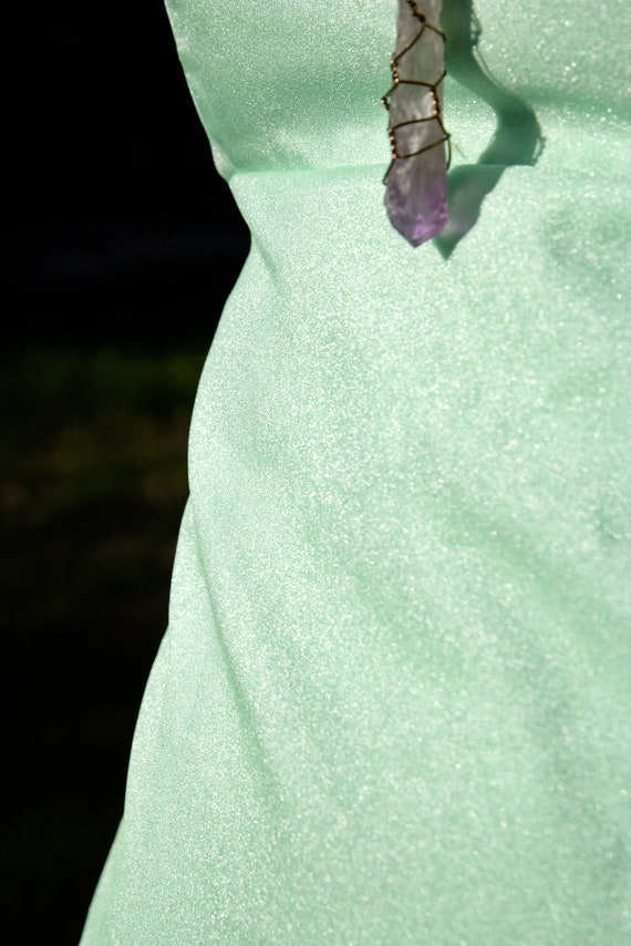 Shimmering Mint Green Formal Dress - image 6