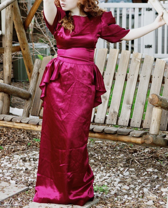 green emerald velvet dress Ruby Red Evening Gown – Divas and Devils HOUSE of STYLE main image 1