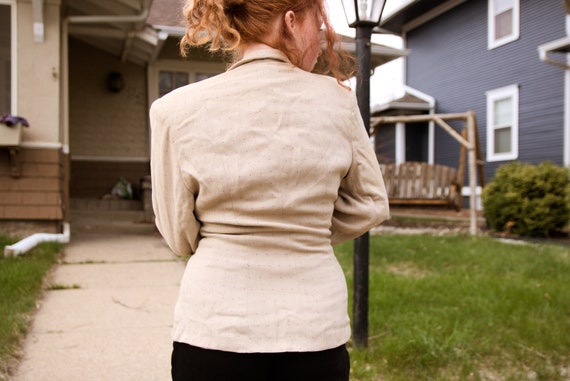 1940s Tan Suit Jacket - image 7