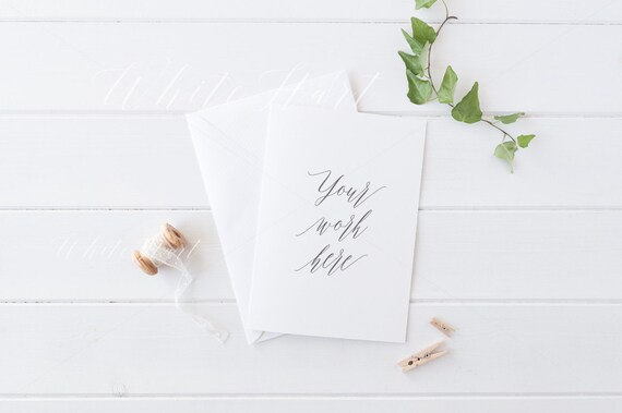 Styled Stock Photography A5 Wedding Stationery Mockup