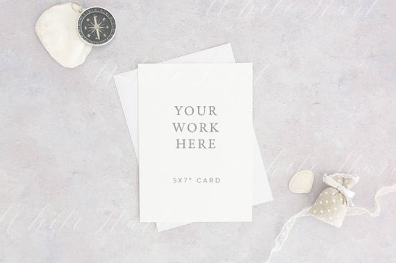 Wedding Invitation Mockup 5x7 White Card And Envelope Wedding Invitation Mockup 5x7 White Card And Envelope