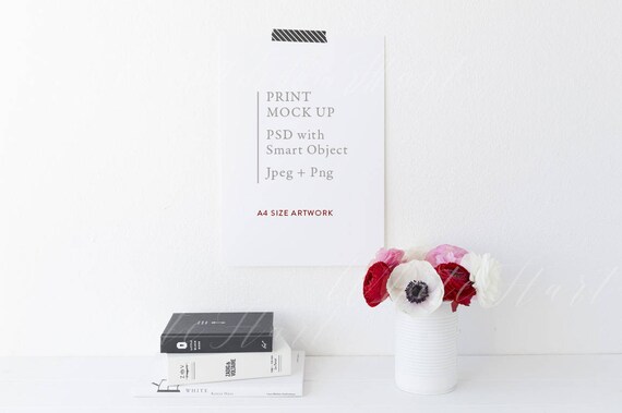 Print Mockup A4 Styled Stock Photography Print Mockup A4 Styled Stock Photography