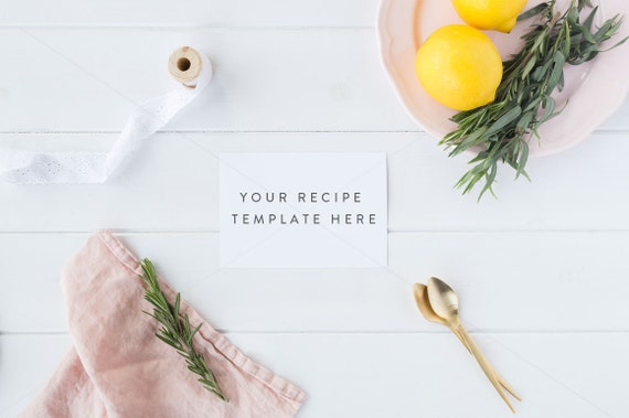 Free Styled Stock Photography Recipe Card Mockup 575x4 ...