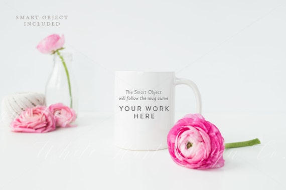 Mug Mockup Stock Photography Pink Floral Theme Mug Mockup Stock Photography Pink Floral Theme