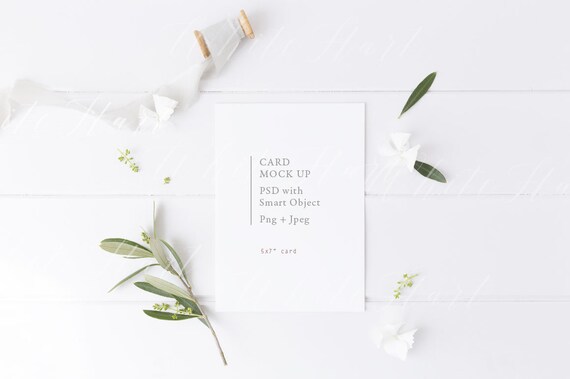 Wedding Stationery Mockup 5x7 Card Mockup Psd