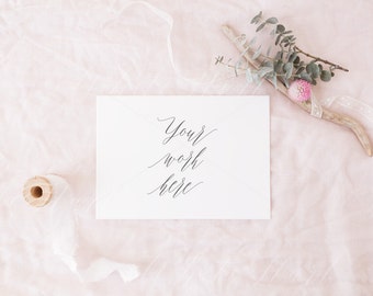 Download Free Styled stock photography - Wedding stationery mockup - Modern, minimal and feminine - High Res Jpg + PSD - weddings, card, invitation - 5x7