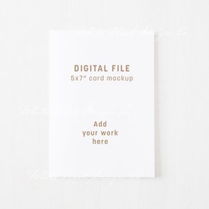 5X7 "Briefpapier Mockup - weiße Karte - minimaler Stil - Psd smart Objekt + Png + Jpeg - Hochzeiten, Karte, Einladungen