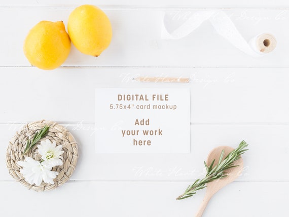 Download Recipe Card Mockup 5 75x4 Psd Smart Object Png Etsy