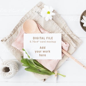 Kaartmodel - 5,75 x 4" - slim PSD-object + png + jpeg - laat je gezonde recepten online zien - direct downloaden
